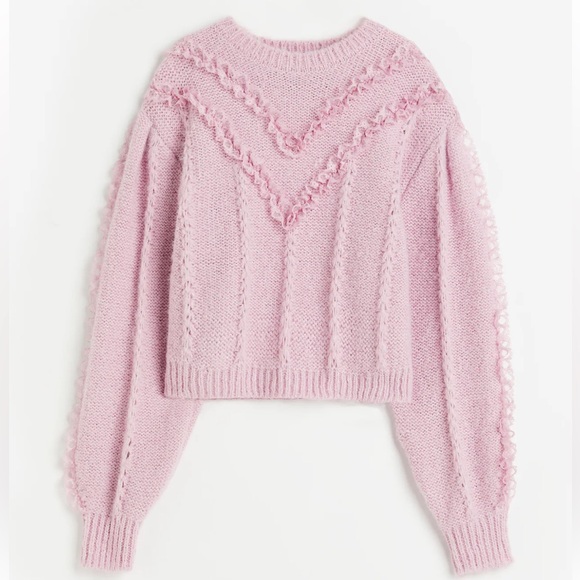 H&M Other - H&M Spring Pink Lace Sweater
